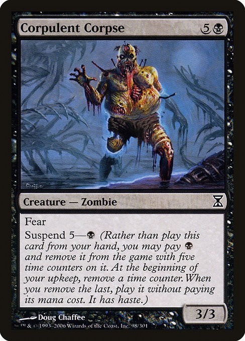 Corpulent Corpse 4x FOIL TSP MTG Time Spiral Common MINT black