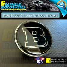 Brabus Front Hood Black Emblem Flat Laurel Wreath Badge Amg Mercedes Benz 57mm