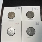 1943 steel penny Lot Of 4 VF WW2 Pennies Lot 3