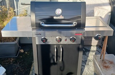 Char Broil Gasgrill , 3 Brenner + Seitenbrenner, Edelstahl , Keine Baumarktware