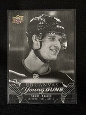 2023-24 Upper Deck Extended Samuel Knazko Young Guns Black & White Canvas Card