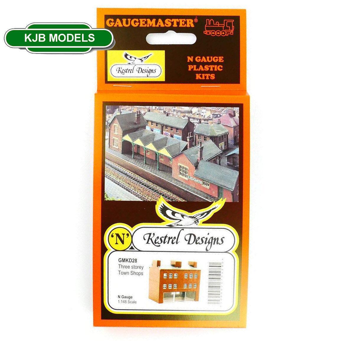 Kestrel GMKD28 Three Storey Town Shop - Plastic Building Kit N Gauge Gaugemaster