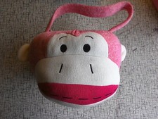 Pink Sock Monkey Halloween Costume Plush Easter Basket Bag Bucket M
