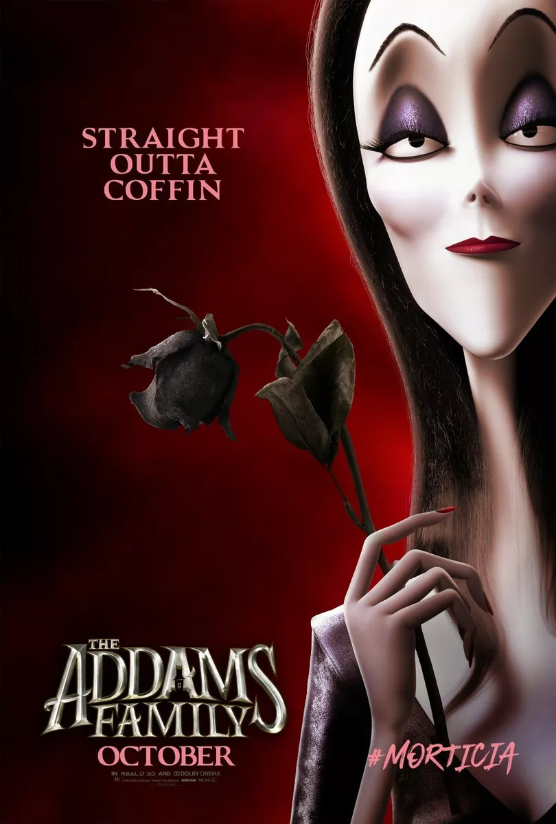 The Addams Family movie poster Morticia 11 x 17 Animation 2019