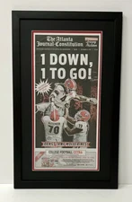 2022 UGA Bulldogs Playoff vs Michigan Framed Newspaper (Not a Re-Print)