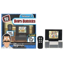 Bobs Burgers Tiny TV Classics Real Working TV And Remote Box Damage New