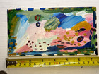 original abstract painting 17 acrylic on matte board by Rina Miriam Drescher — photo 5