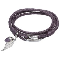 Brand Unique Jewelry Ladies Stainless Steel & Leather Bracelet B292be/19 Brand Unique Jewelry Ladies Stainless Steel & Leather Bracelet B292be/19