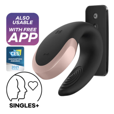Satisfyer Luxury Double Love Couples Vibrator with App Control and Remote