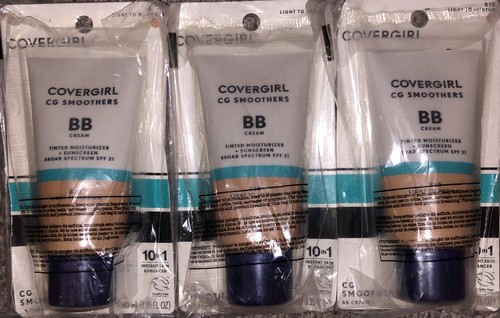 3 Covergirl CG Smoother BB Cream 810 Light To Medium NIP Long wearing