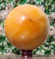 Gro&szlig;e 210 mm goldene Quarzstein Heilung geladen metaphysische Chakra Kugel Kugel