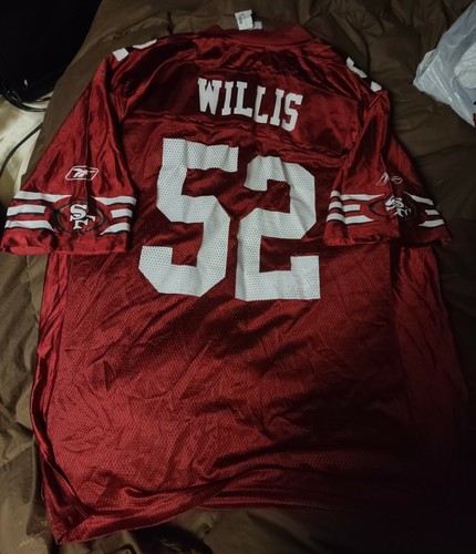 RARE BRAND NEW SF SAN FRANCISCO 49ERS REEBOK WILLIS SIZE XL MENS L@@K - Picture 2 of 3