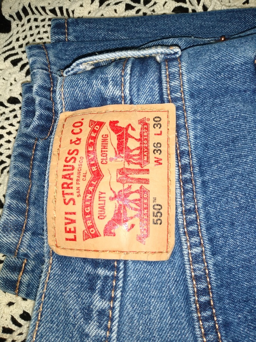 mens levis blue denim jeans 550 size36/30 | eBay