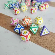 Mario Party Dice for DnD, RPG, Board Games (D4, D6, D8, D10, D%, D12, D20) Set