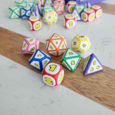 Mario Party Dice for DnD, RPG, Board Games (D4, D6, D8, D10, D%, D12, D20) Set