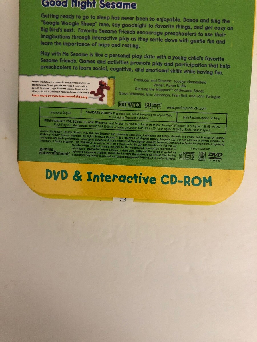 Play with Me Sesame: Good Night Sesame (DVD, 2007) Sesame Street