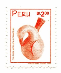Ancient Ceramic Mochica Culture: Cormoran, S/. 2.00, Perú 1999, accept offers