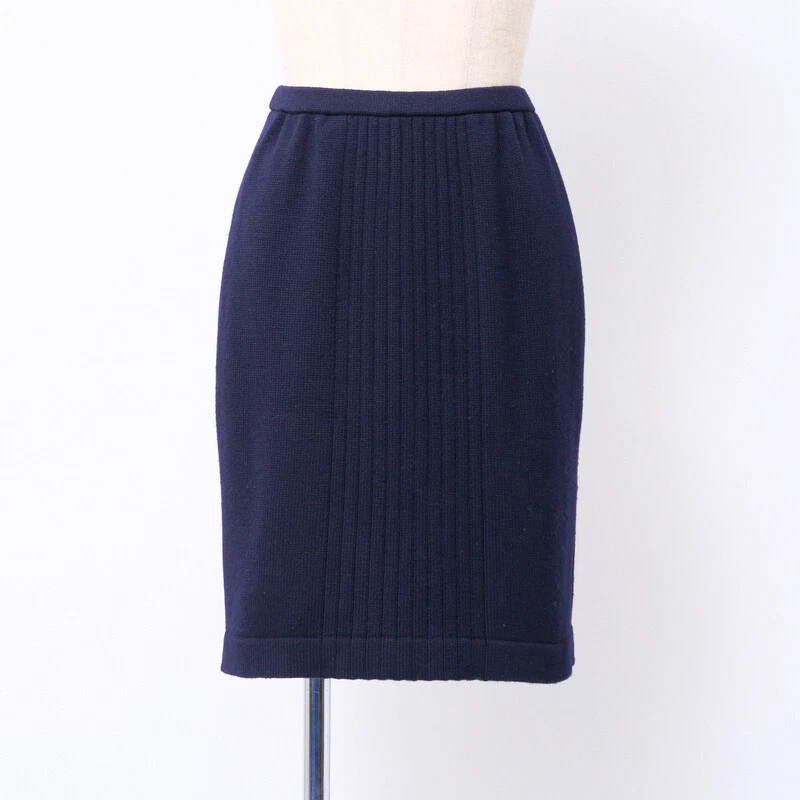 CHANEL Vintage Gonna Setup Taglia 3838 Maglia Cardigan Maglia Gonna Attaccata COCO...