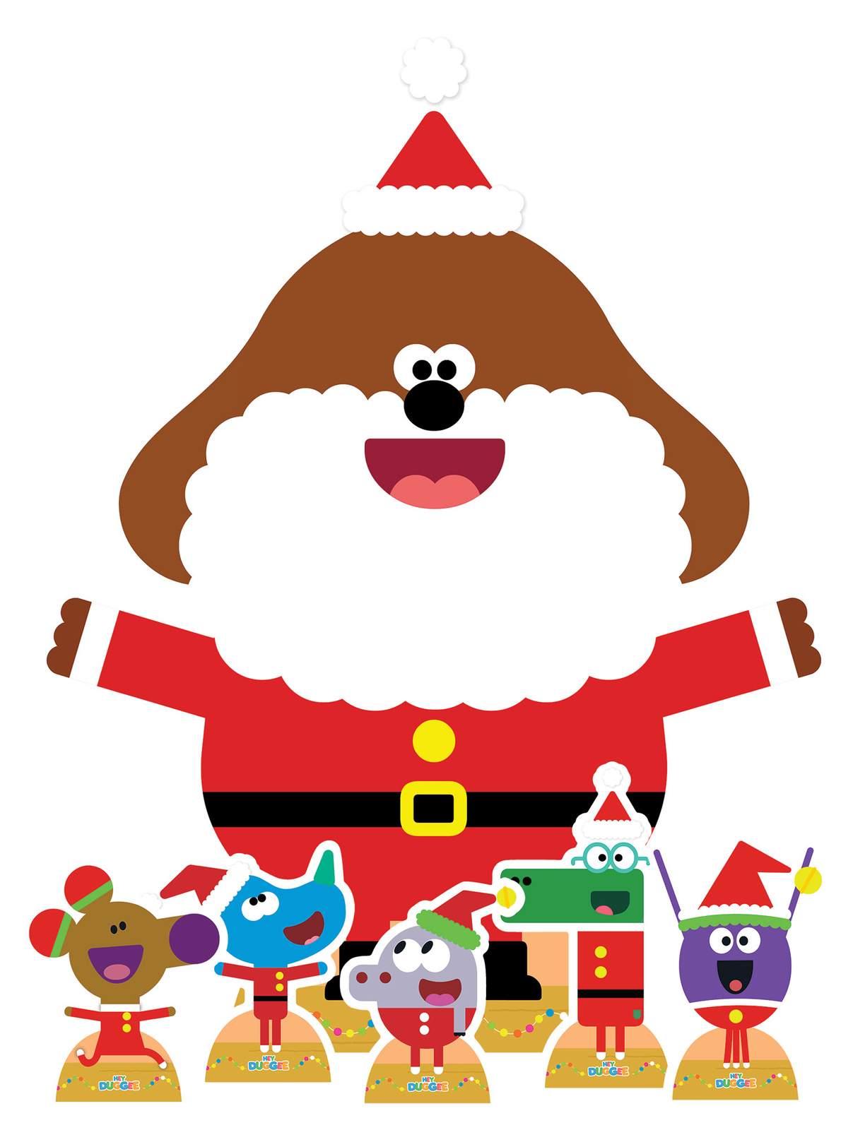 Hey Duggee and The Squirrel Club Christmas Cardboard Cutout Official 5 Minis