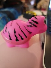 Unbranded Pink Black Stripe Bath Toy Turtle Plastic