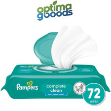 Pampers Baby Clean Wipes, Baby Fresh Scented, 1 Flip-Top Pack 72 Wipes Total 