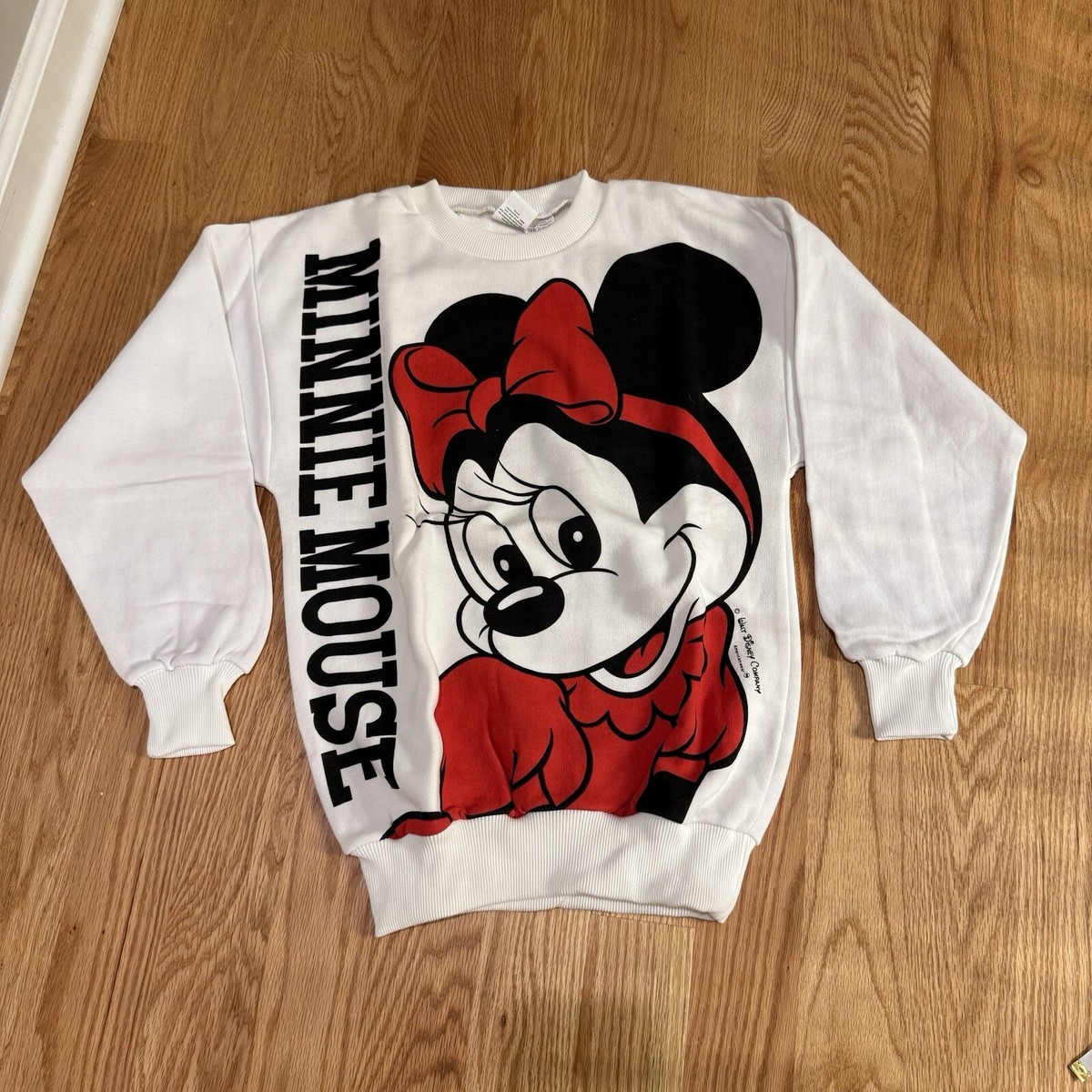 VINTAGE Minnie Mouse Sweater Women's Small White Disney VINTAGE Minnie Mouse Sweater Women's Small White Disney