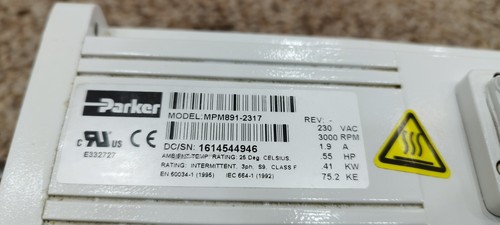 ✅ PARKER COMPUMOTOR MPM891-2317 3000rpm 0.55hp Servo Motor🔥Fast DHL Shipping🔥✅ - Picture 8 of 14