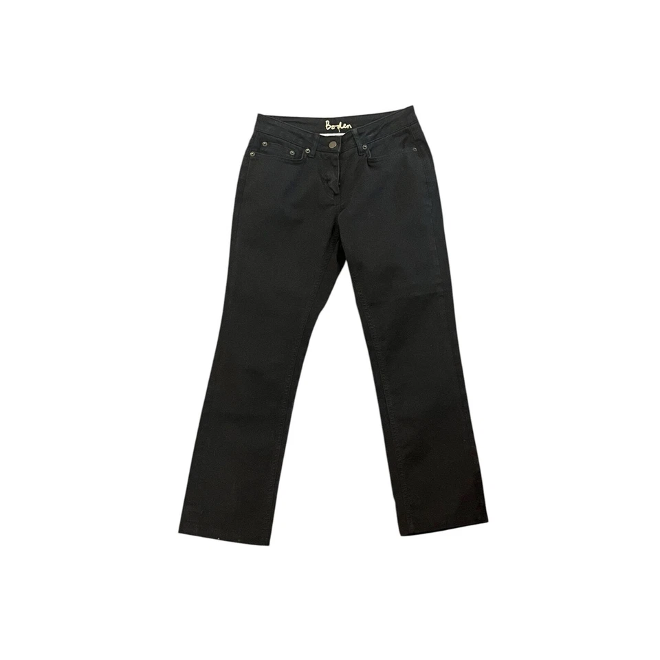 Boden Women’s Black Straight Leg Cotton Pants - UK 8R / US 4R - Made in Turkey - Image 3 of 4