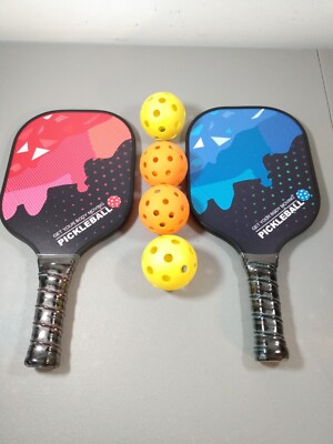 Waystar Games Complete Pickleball Set-2 Paddles, Balls, Carrying Case