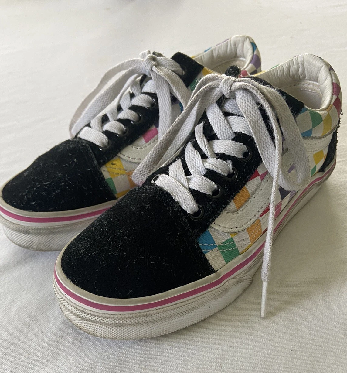 Vans Oldol Skoolhiera scacchiera arco neraicolore multico bambin t