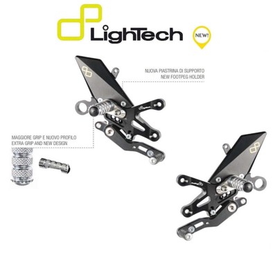 LIGHTECH VERSTELLBARE RÜCKTRITTBRETTER GELENK FUSSRASTEN APRILIA TUONO V4 11-17