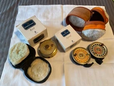 HOUSE OF HARDY "THE SOVEREIGN" 7/8 FLY REEL LEATHER CASE 2 SPOOLS/DOUBLE CASE