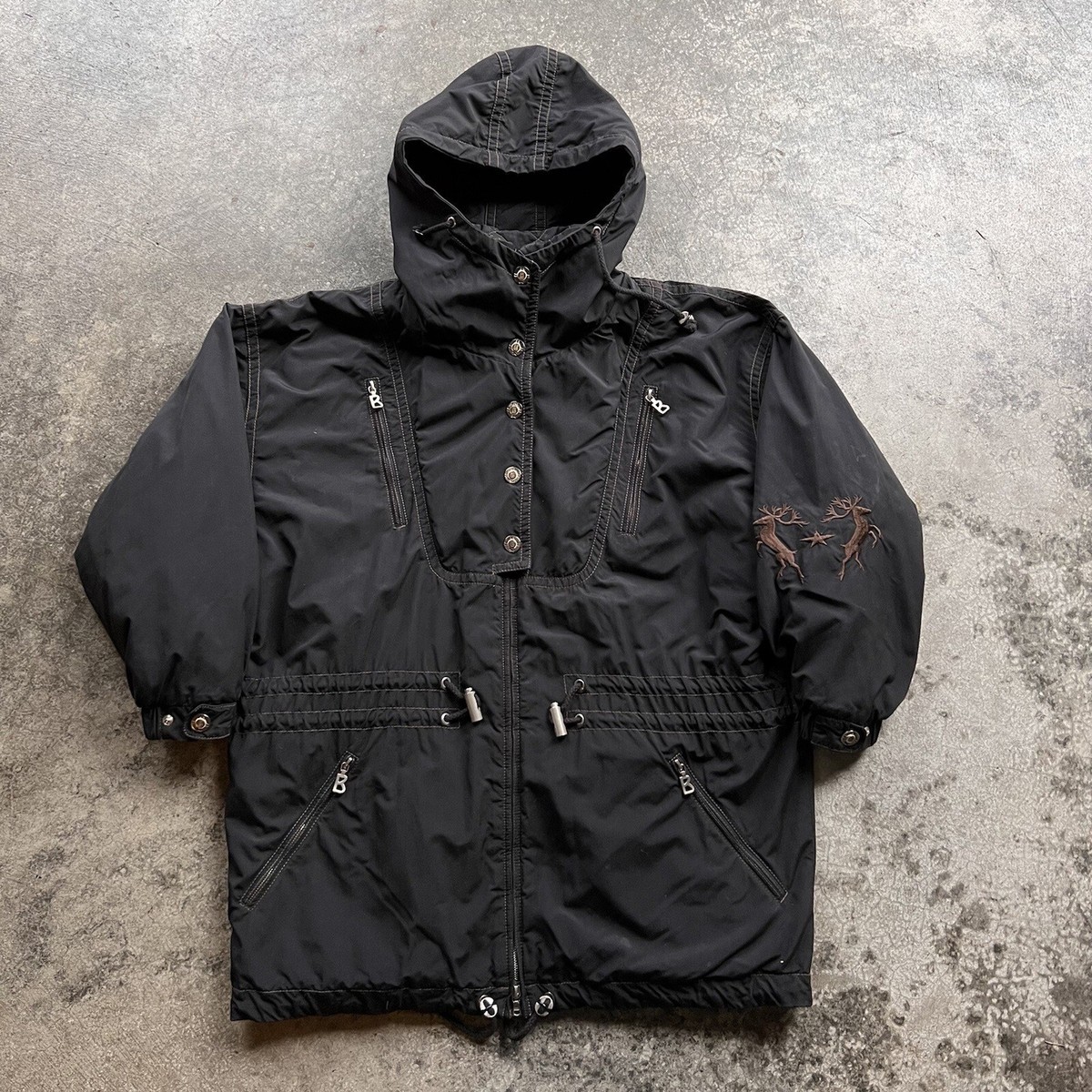 Bogner Ski Full Zip Hooded Jacket embroidery Thick Insulated