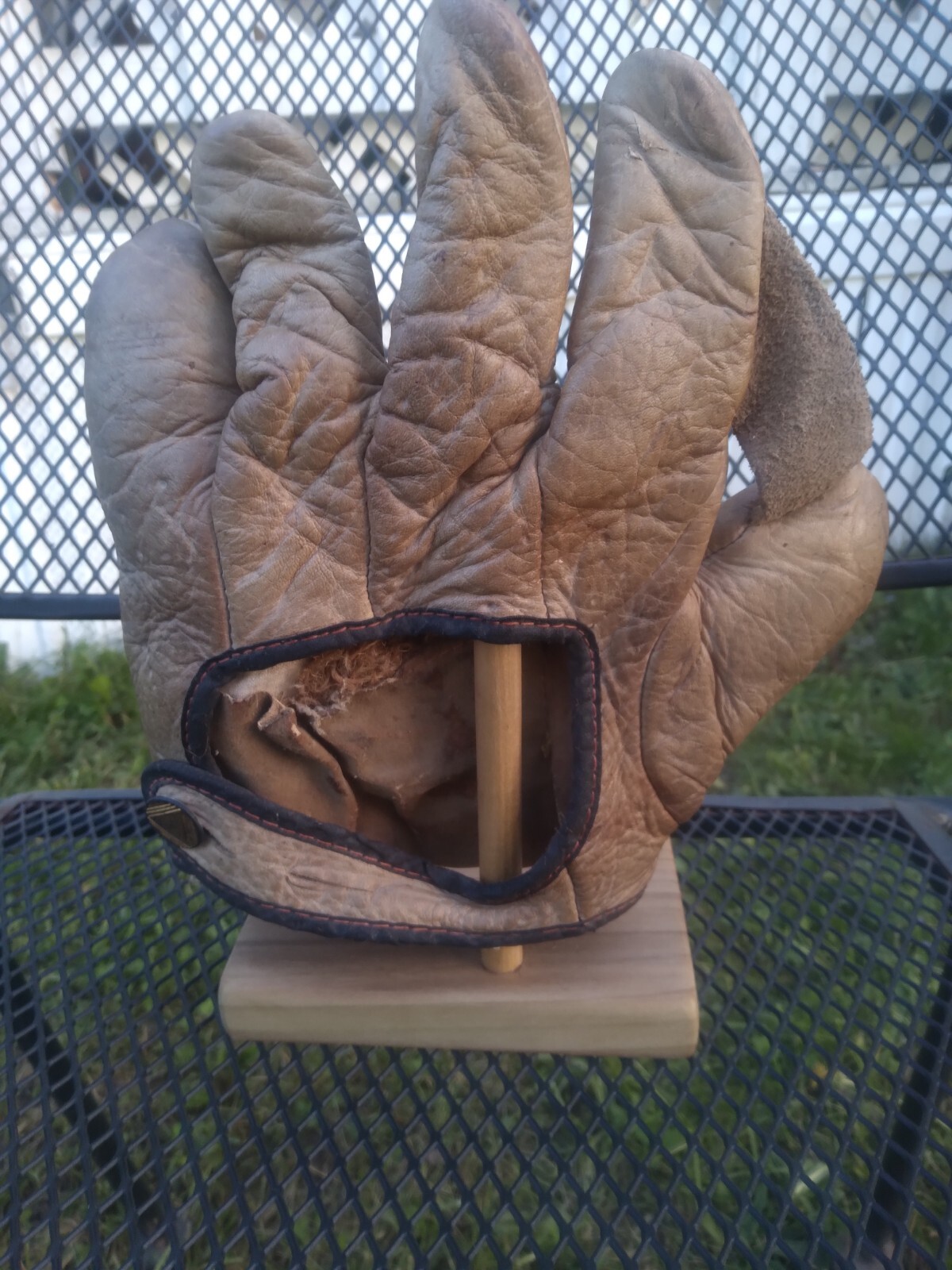 Vintage antique 1910s Leather Split Finger Baseball Glove 1"  Fielders Mitt eBay