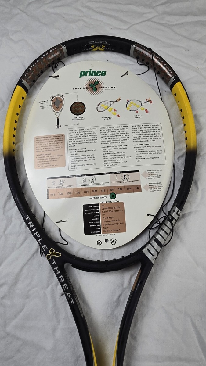 Raquette De Tennis Vintage Prince Triple Threat Vendetta - Taille 95 Po² - Neuf Avec Boîte