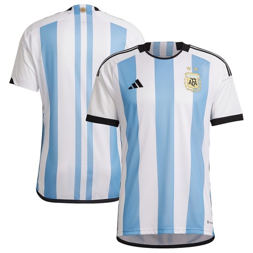 Argentina 2022 World Cup Champion Soccer Jersey 3 Stars Size
