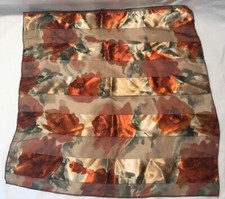 RUST COLOR ROSES SCARF KOREA 100 POLYESTER EXCELLENT