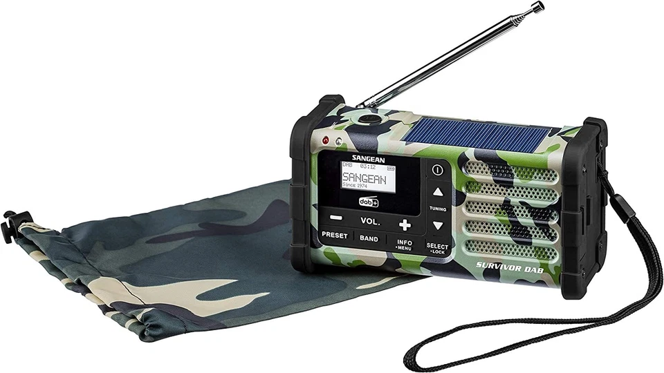 Sangean	MMR-88 DAB+ CAMOFLAGE Notfall/Kurbel/Solar Radio - Bild 3 von 3