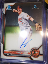 2022 BOWMAN CHROME PROSPECT AUTO #CPA-GC GREG CULLEN BALTIMORE ORIOLES