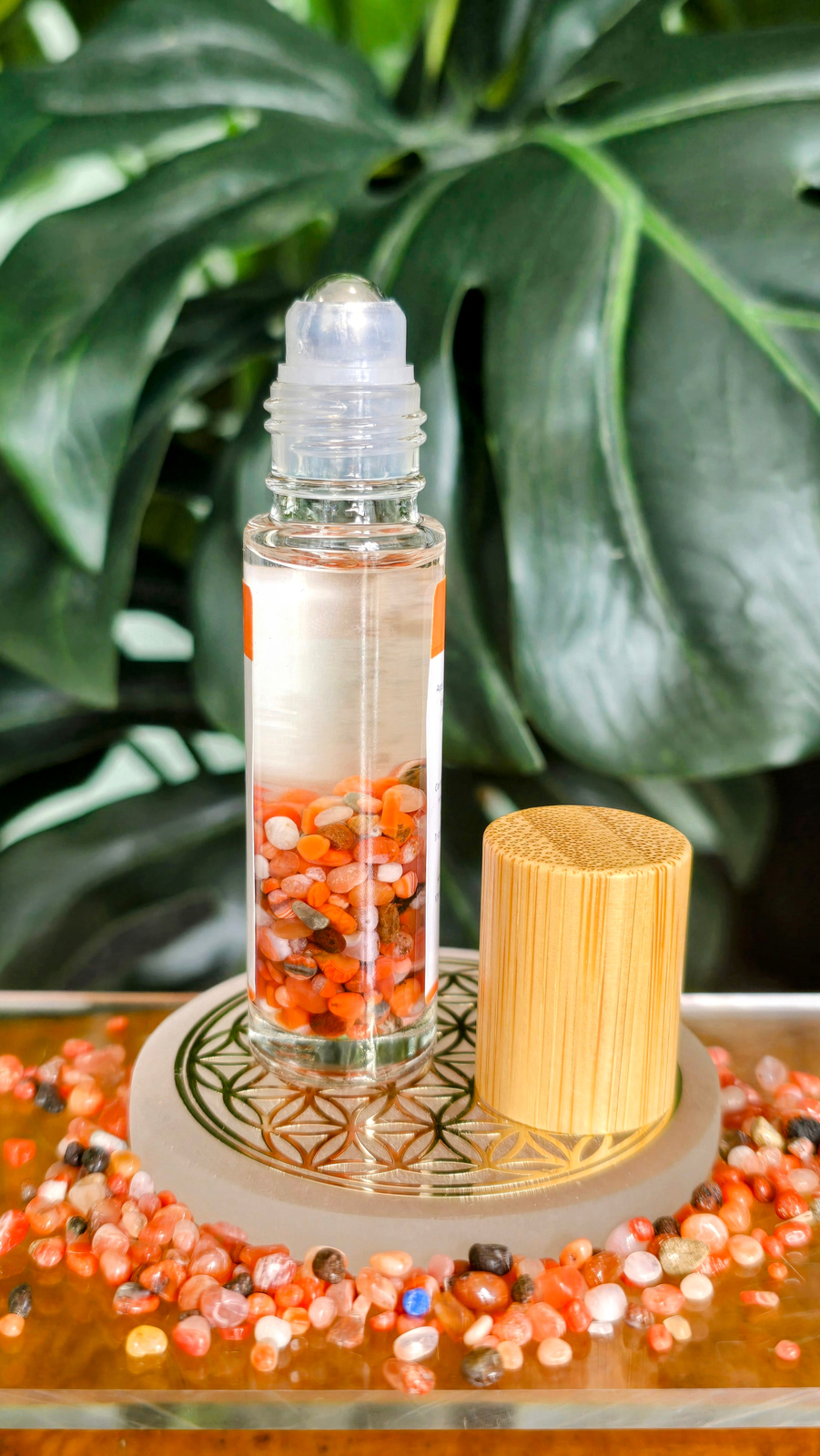 Emotional Balance - Carnelian Crystal | Ylang Ylang Essential Oil Roller