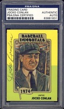 1980 Baseball Immortals Baseball #143 Jocko Conlan Auto Autograph PSA DNA