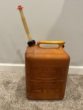 Midwest 5 Gallon Plastic Vented Diesel Gas Can w/ Nozzle Spout Cap Model 8500