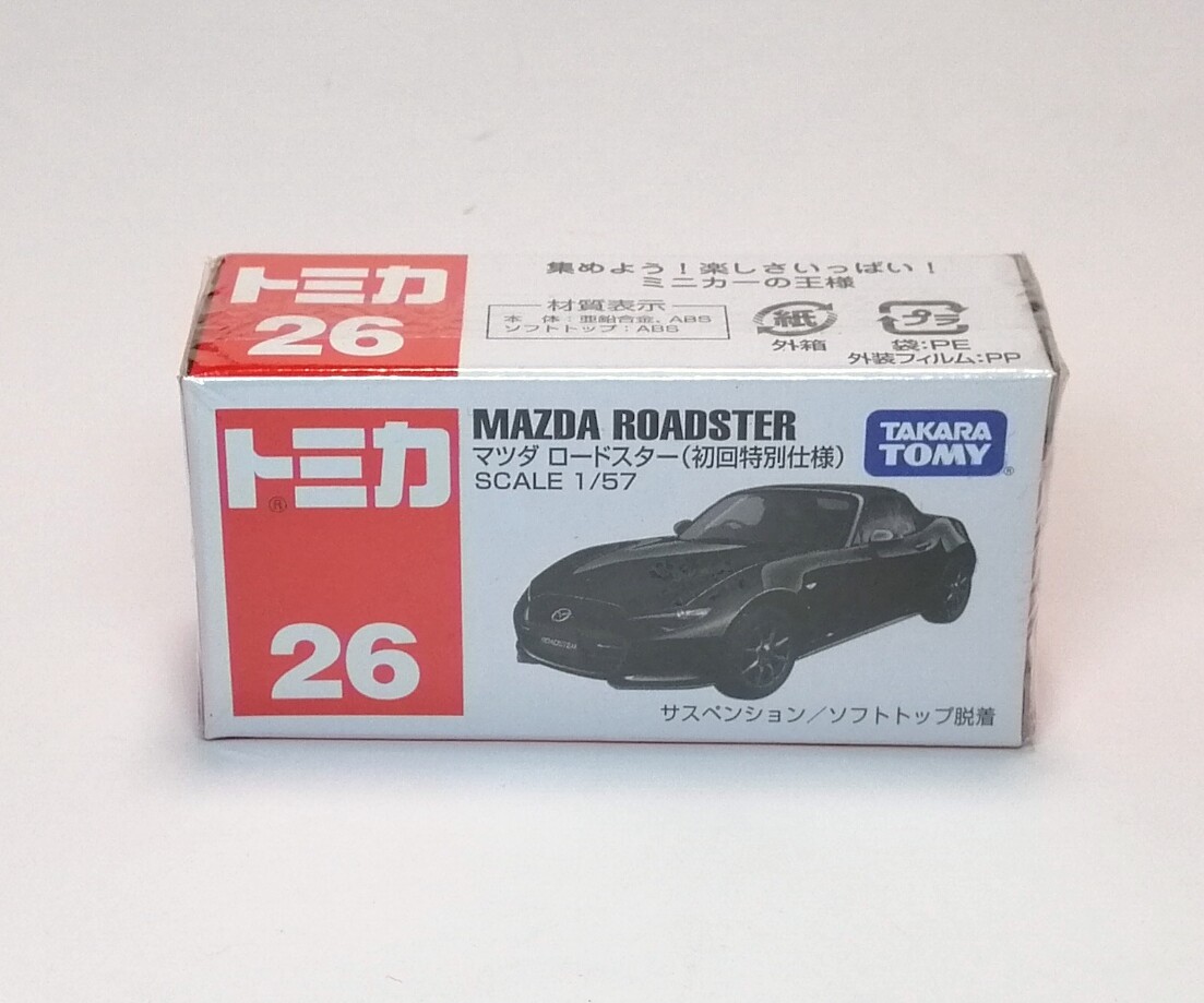 TOMICA 26 MAZDA ROADSTER MX-5 1/57 TOMY 2016 FEBRUARY NEW MODEL