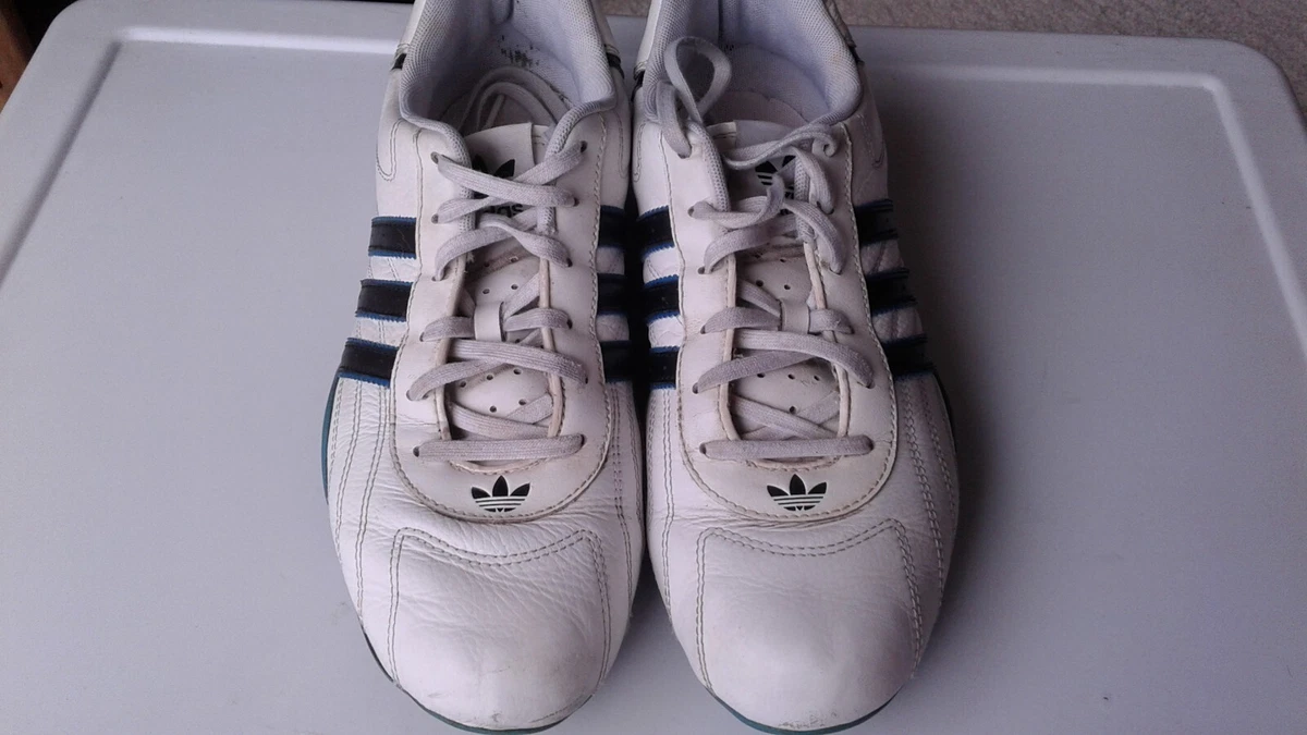 Vintage 2006 men\'s Adidas Team Goodyear racing white & sky blue shoes sz.  8.5 | eBay