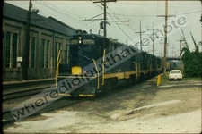 Orig. Slide Chicago S. Shore & S. Bend CSS 5764 GP7 Michigan City IND 7-9-1973 (