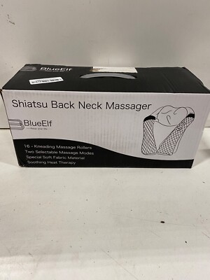 Blue Elf Shiatsu Neck Massager, Shiatsu Back Shoulder Massager with Heat.