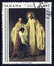 TIMBRE  DU PANAMA  POSTE AERIENNE  PA 428 TABLEAU DE GOYA OBLITERE