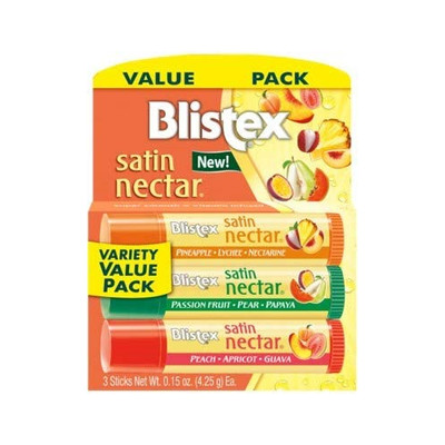 5 Pack Blistex Satin Nectar Lip Moisturizer Variety Value Pack 0.15 Ounce Each