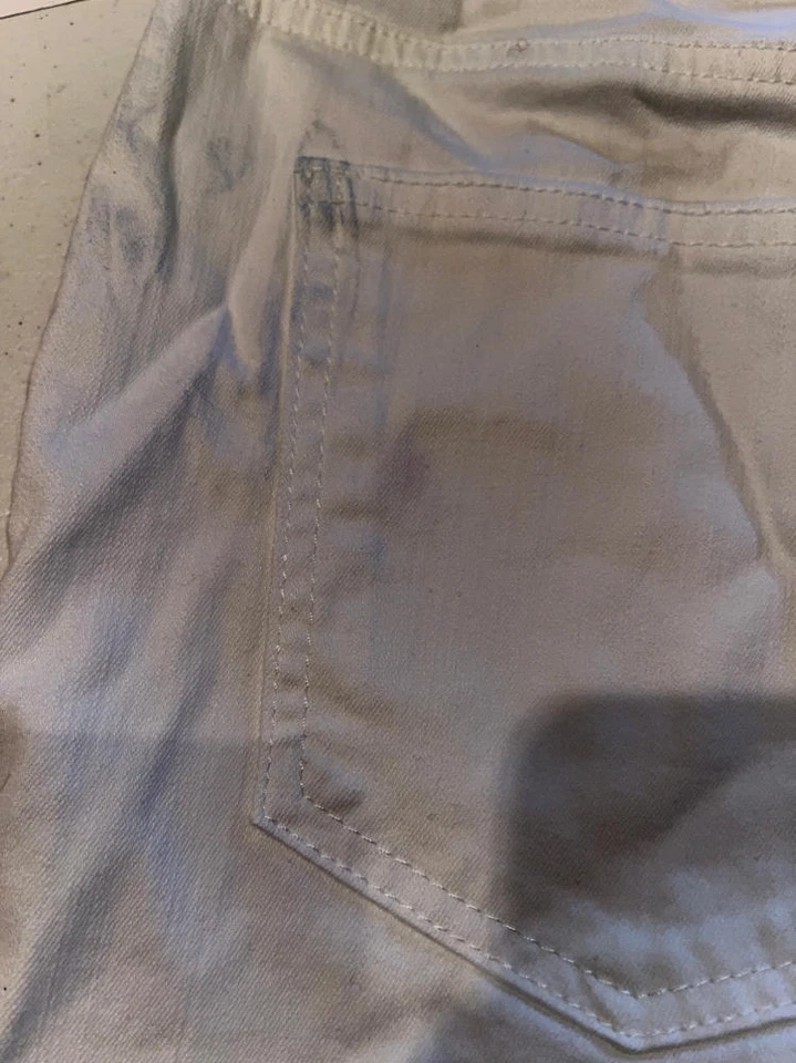 Precio de venta sugerido por el fabricante $50 Pantalones cortos de mezclilla Charter Club blancos con costuras Blanco brillante 14 (DEFECTUOSO) Foto 2 de 3