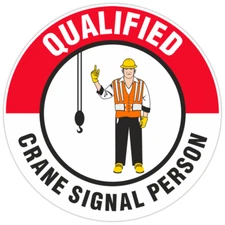 Qualified Crane Signal Person Bumper Sticker Military Vinyl Soldier Decal 5"